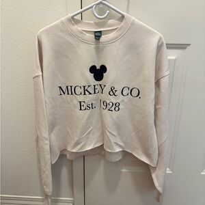 wild fable Cream Mickey & Co. Crewneck Sweatshirt